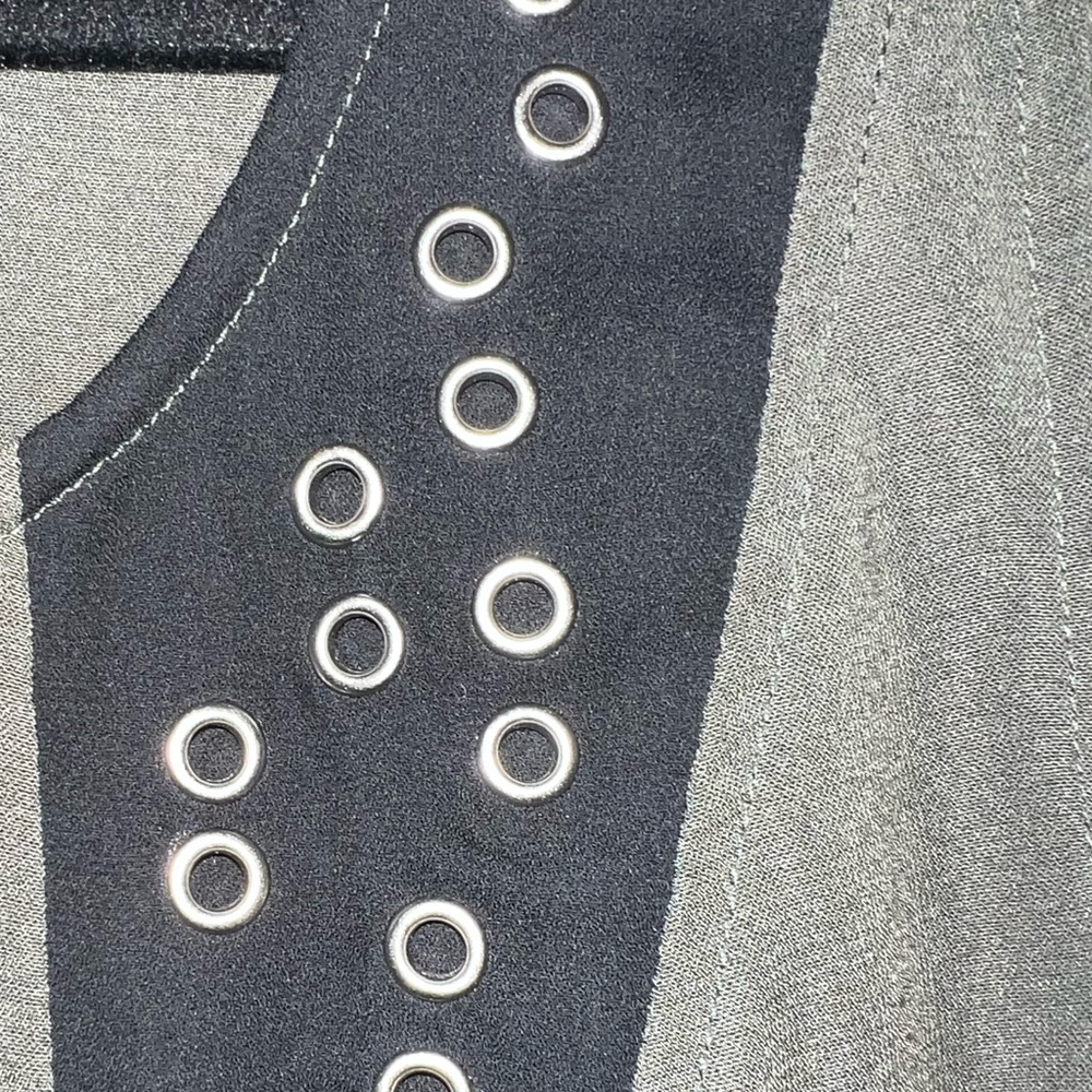 Pixley Olive Blouse with Grommet Detail - Picture 3 of 4